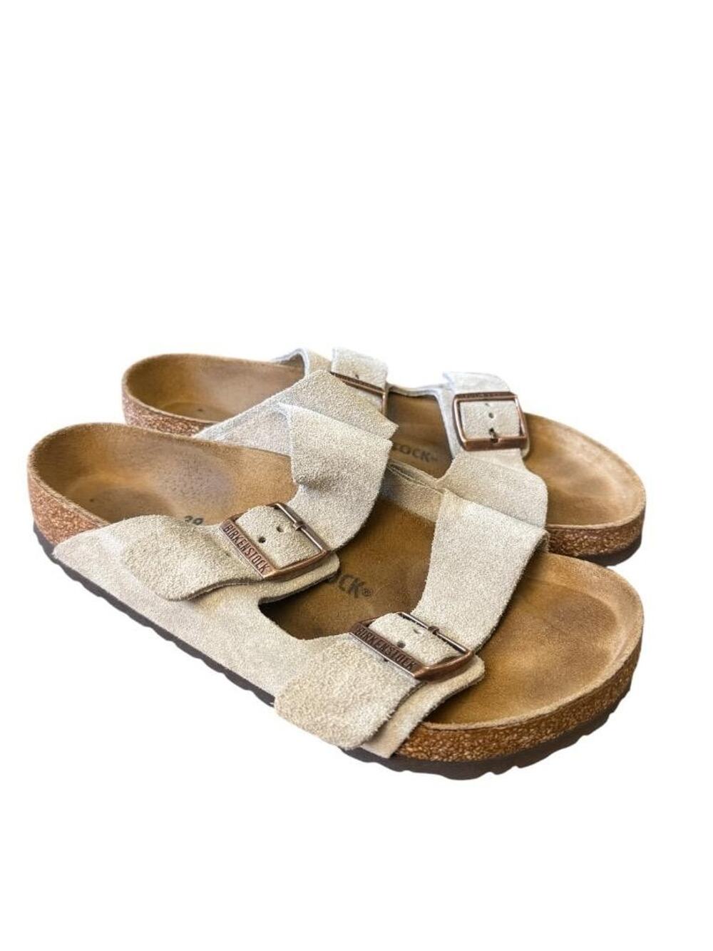Birkenstock Arizona Brown Suede Slide Sandal Women size 39 US 8